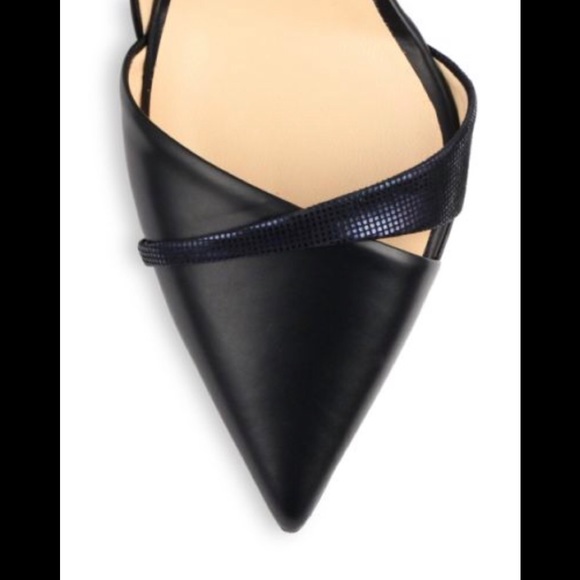 Jimmy Choo Denial Leather Point Toe Slingback Pump - Picture 2 of 3